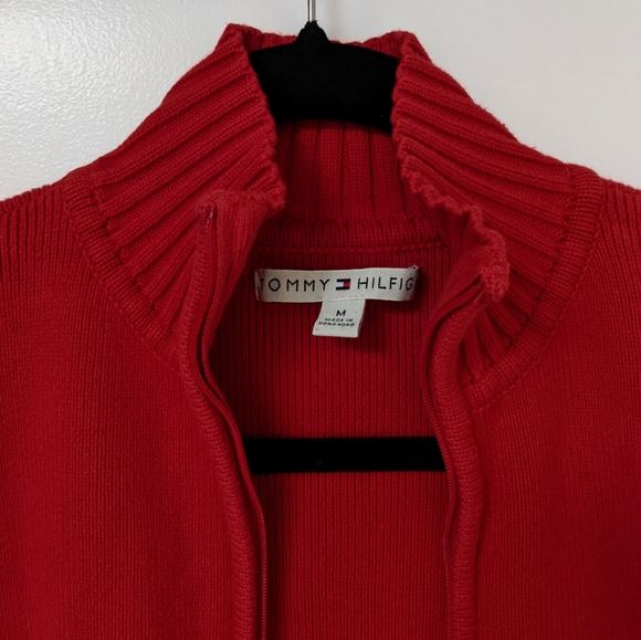 TOMMY HILFIGER Red Sweater Track Jacket - Picture 12 of 15